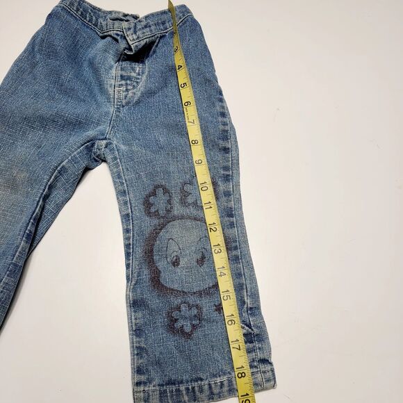 Vintage Tweety Bird Baby Looney Tunes Girl's Denim Jeans Size 24 Months 90's - Picture 6 of 8